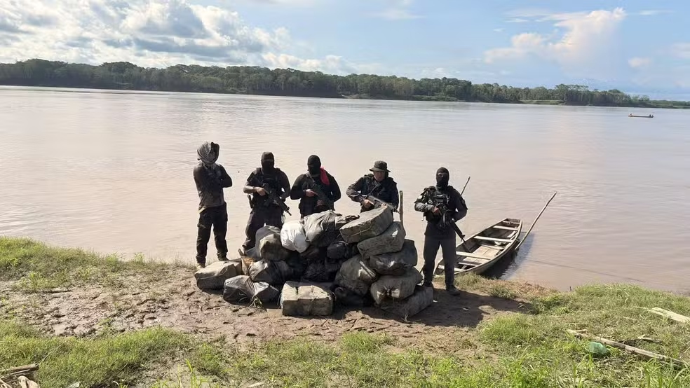 Mais de 750 kg de skunk são encontrados escondidos em área de mata no AM
