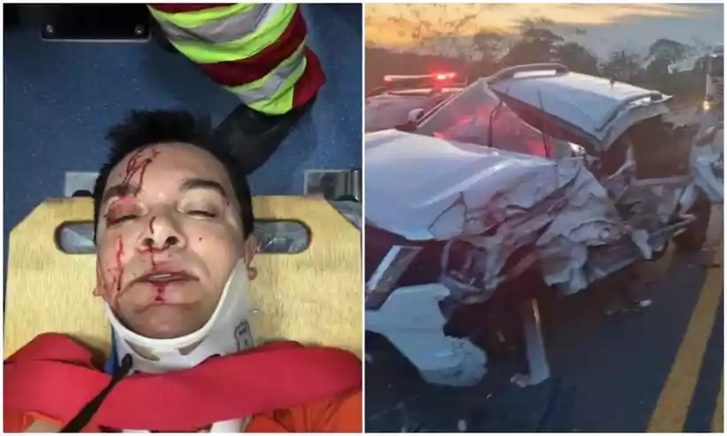 Regis Danese sofre grave acidente de carro em Goiás