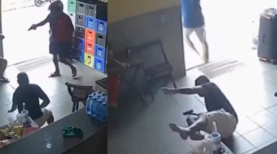 Vídeo: Ladrão é morto por justiceiro durante roubo em bar; veja