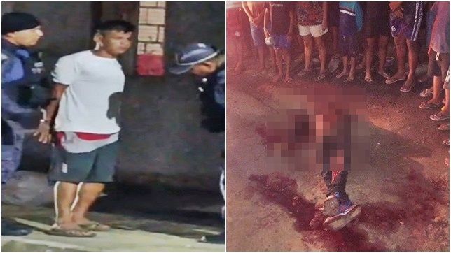 Imagem forte: homem é morto a facadas em rua de Tefé; suspeito é preso