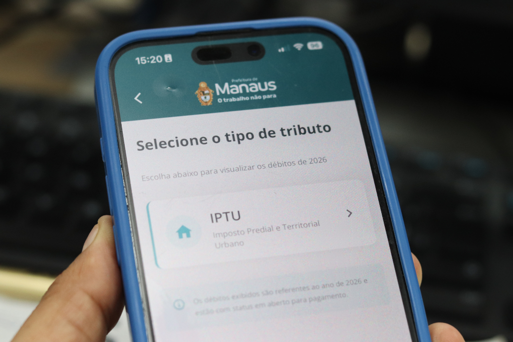IPTU 2026 já está disponível no aplicativo Manaus Atende
