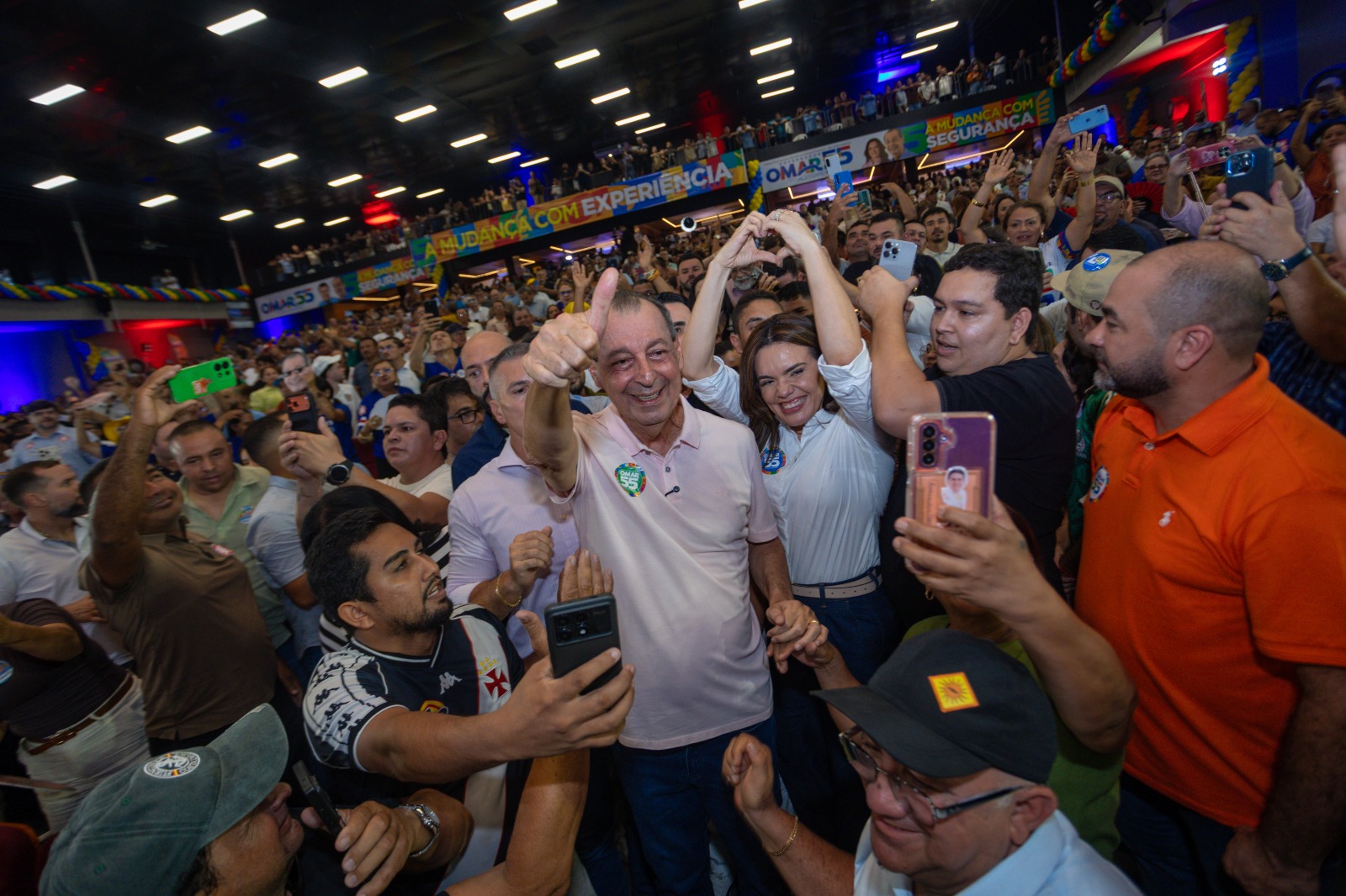 Omar Aziz recebe o apoio do senador reeleito Plínio Valério