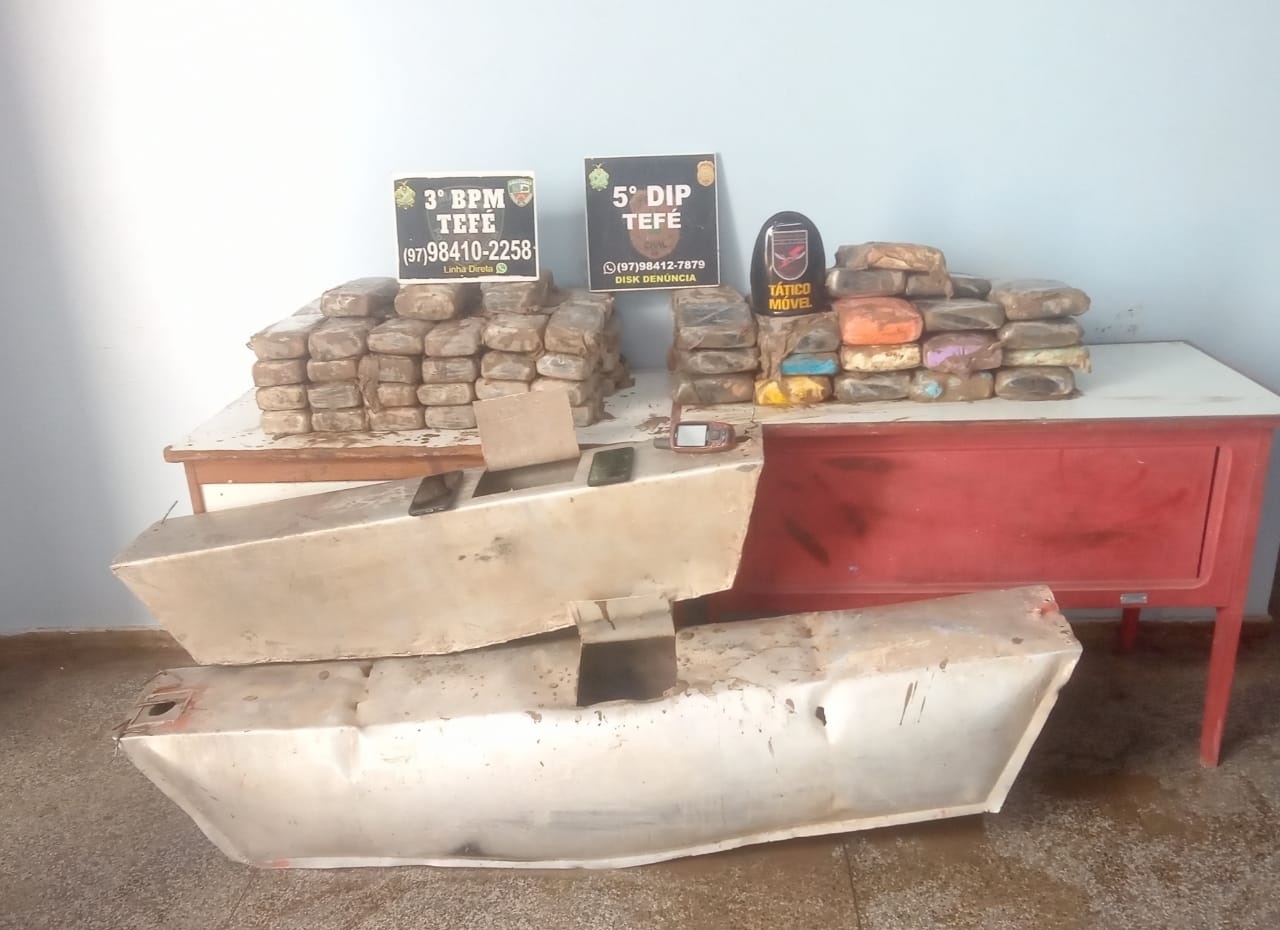 PMAM apreende 100 quilos de droga e prende cinco pessoas no Médio Solimões