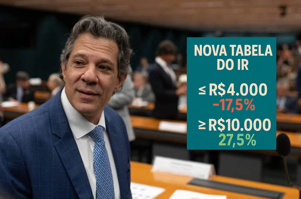 Haddad 17,5%: descubra quanto o novo IR morde do seu bolso