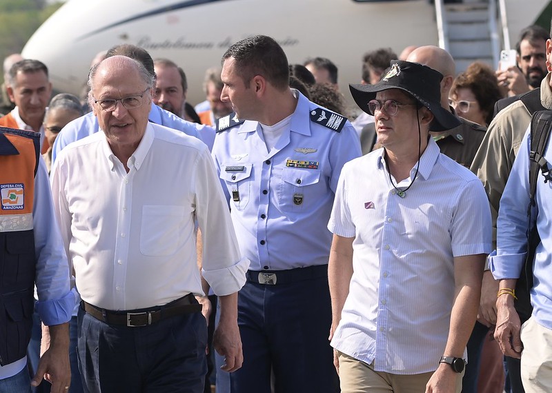 David Almeida e vice-presidente Alckmin se reúnem para tratar da crise hídrica no AM