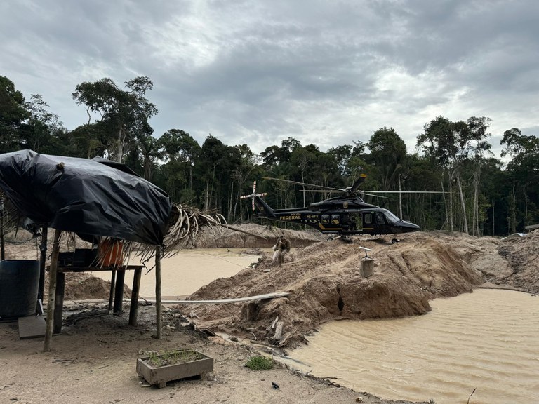 PF desmobiliza garimpo ilegal em unidade de conservação no sul do Amazonas