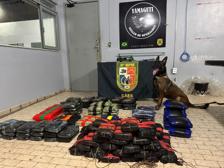 PF e PM apreendem mais de 170 kg de droga em Tabatinga