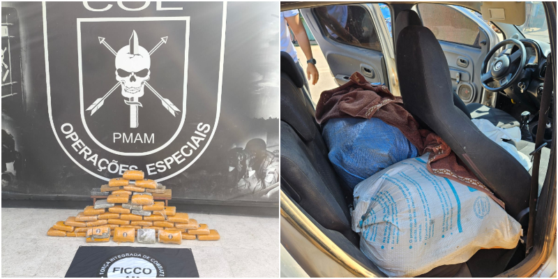 Operação prende dois homens com mais de 52 kg de drogas em Careiro da Várzea