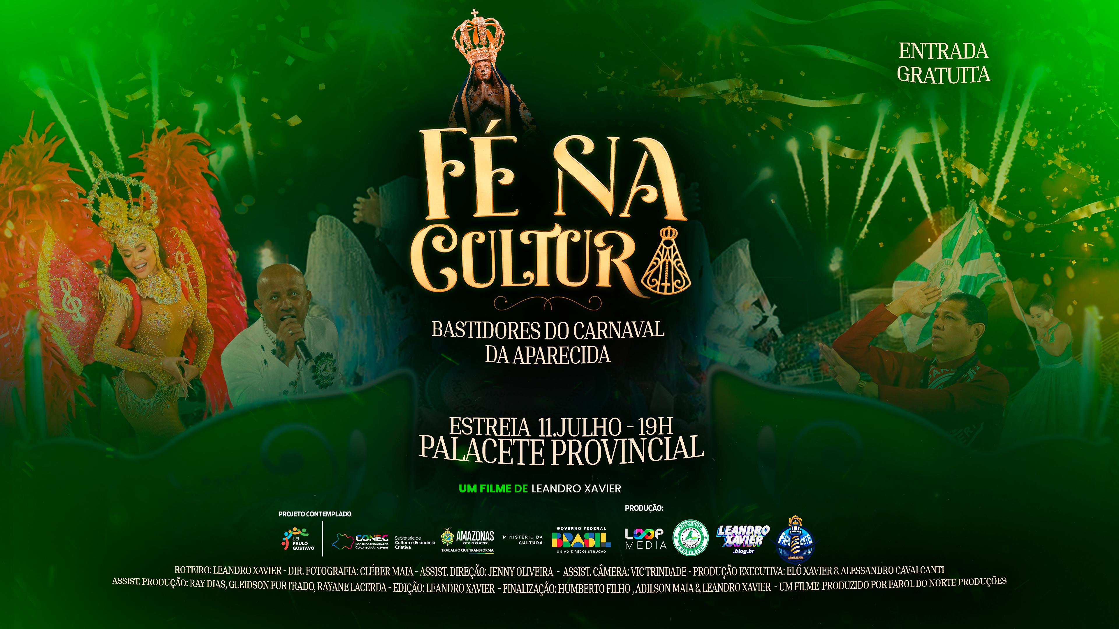 Documentário sobre a escola de samba Aparecida estreia nesta sexta-feira, em Manaus, com entrada gratuita