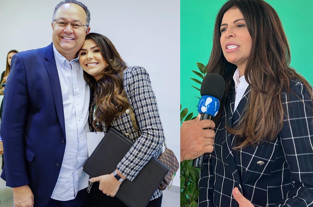 Silas Câmara com a filha Gabriela Câmara e a mãe Antônia Lúcia