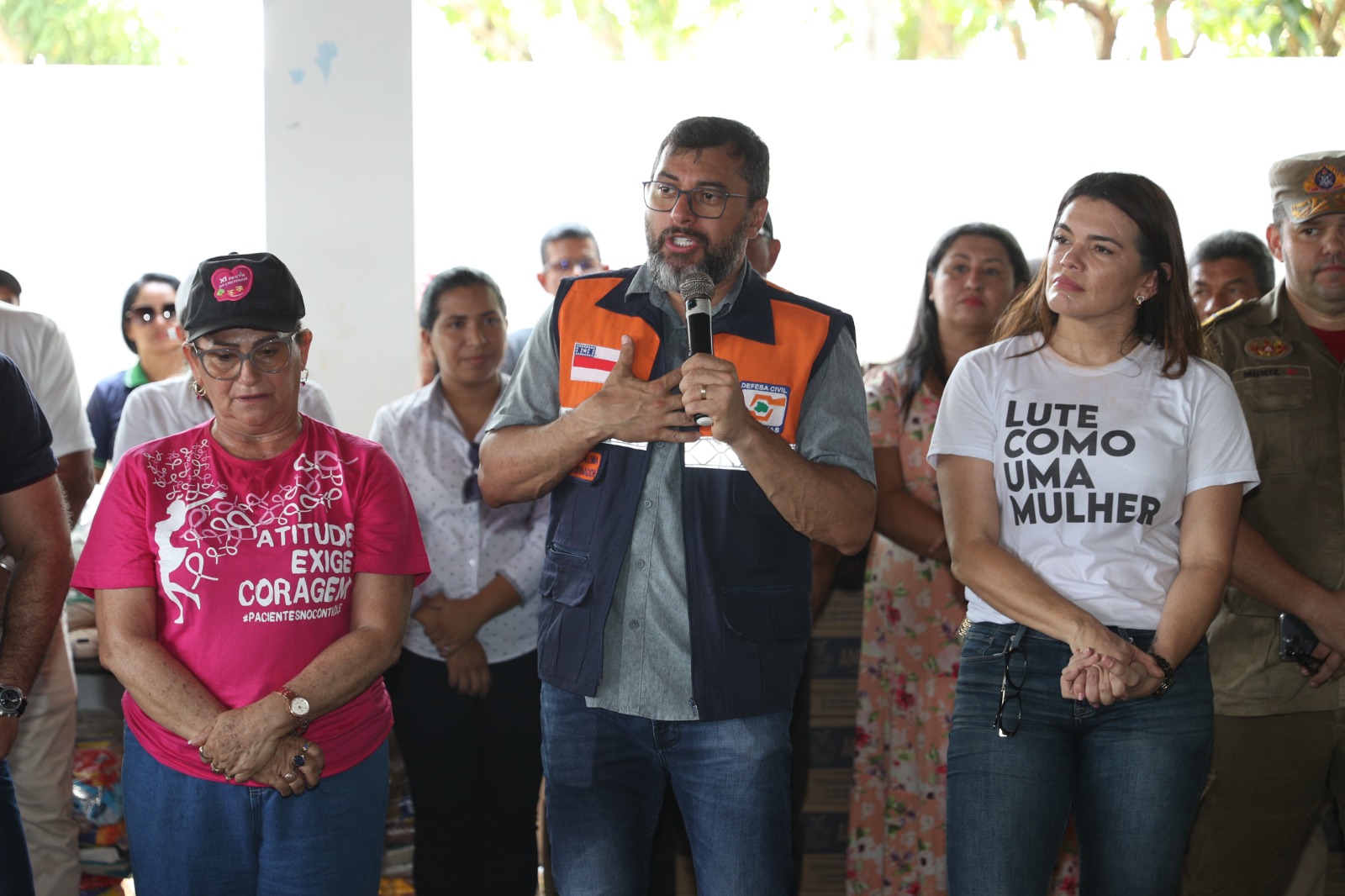 Em Beruri, Wilson Lima fala em audiência para definir rumo de famílias afetadas por desabamento