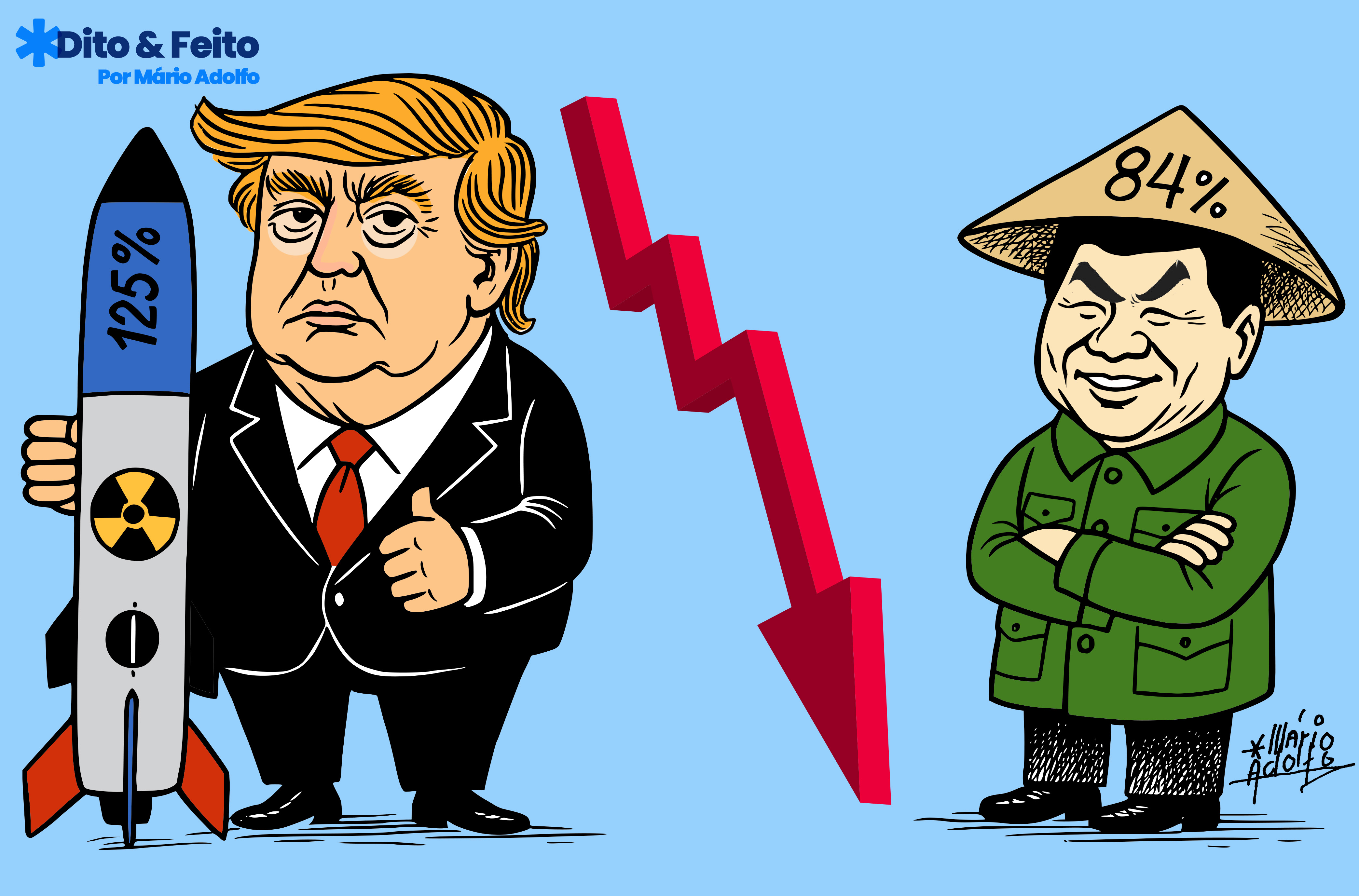 Dito & Feito: ARROGANTE,  DEBOCHADO E CHULO - Trump debocha dos que se curvam aos EUA: "Esses países ligam, me beijam o c(*)"