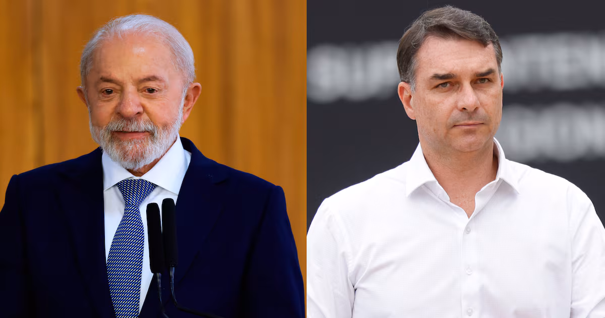 Lula tem 40% e Flávio Bolsonaro 35% no 1º turno, aponta BTG/Nexus