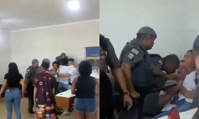 Vídeo: Policiais militares invadem velório e agridem familiares de jovens mortos
