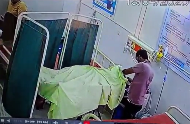 Vídeo: Enfermeiro furta brinco de mulher que havia acabado de morrer