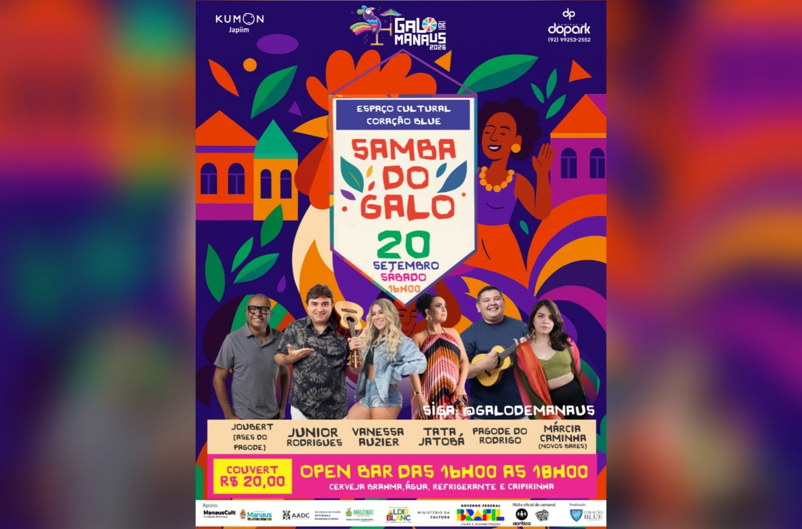 Galo de Manaus dá a largada para o Carnaval 2026 com lançamento do Samba do Galo