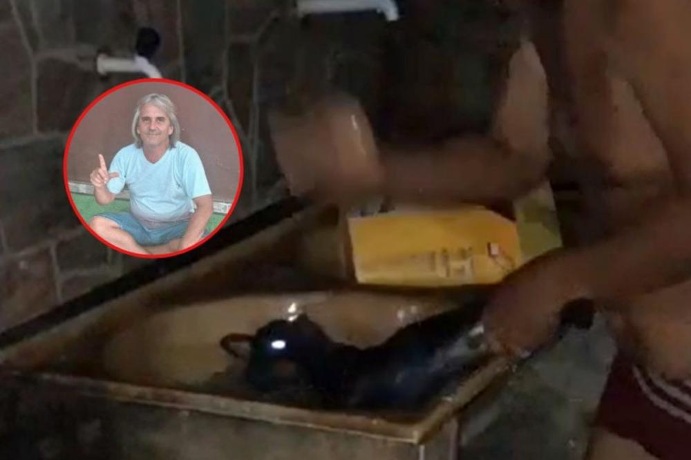 Cenas fortes: Ex-vereador é filmado afogando cachorro; veja o vídeo