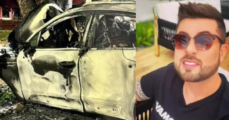 Vídeo: Homem perde controle de carro, que explode no meio da rua; veja