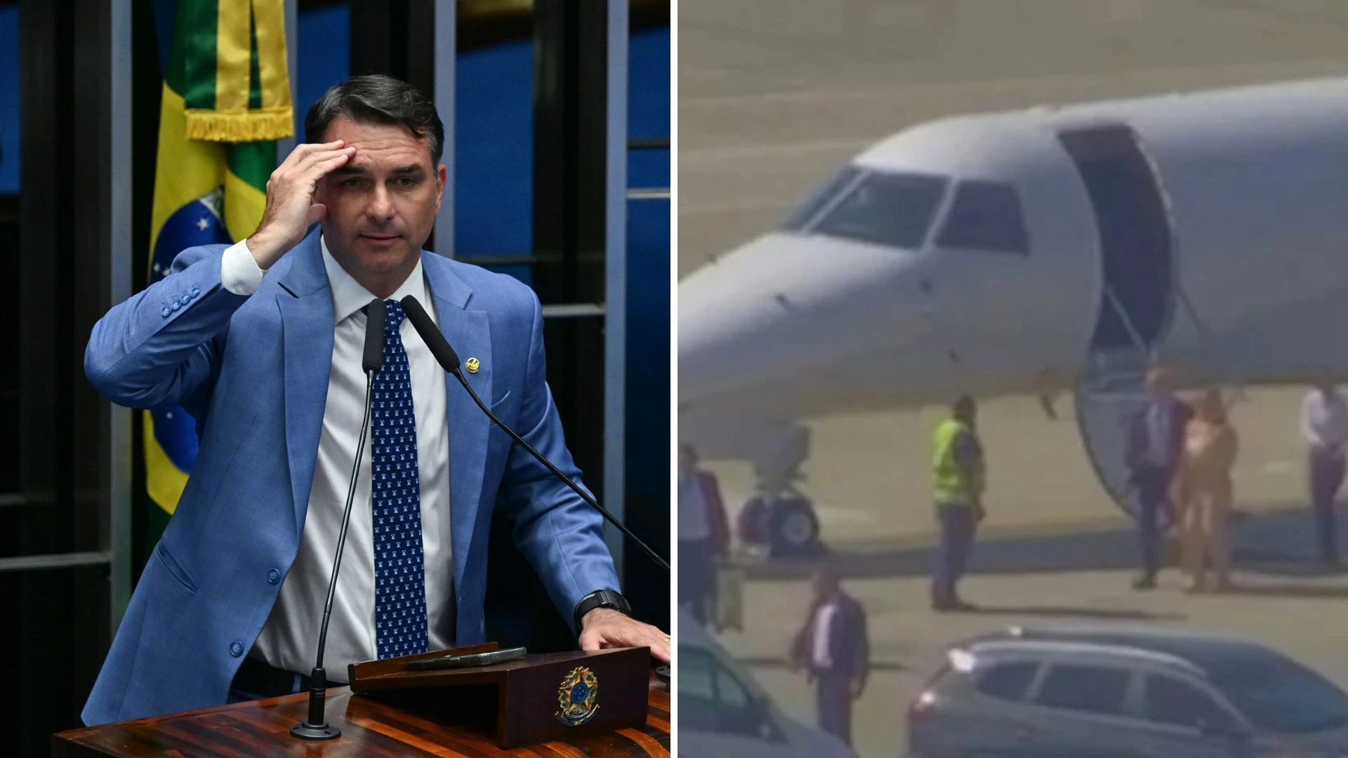 Flávio Bolsonaro viajou dos EUA a Brasília em jato de Vorcaro