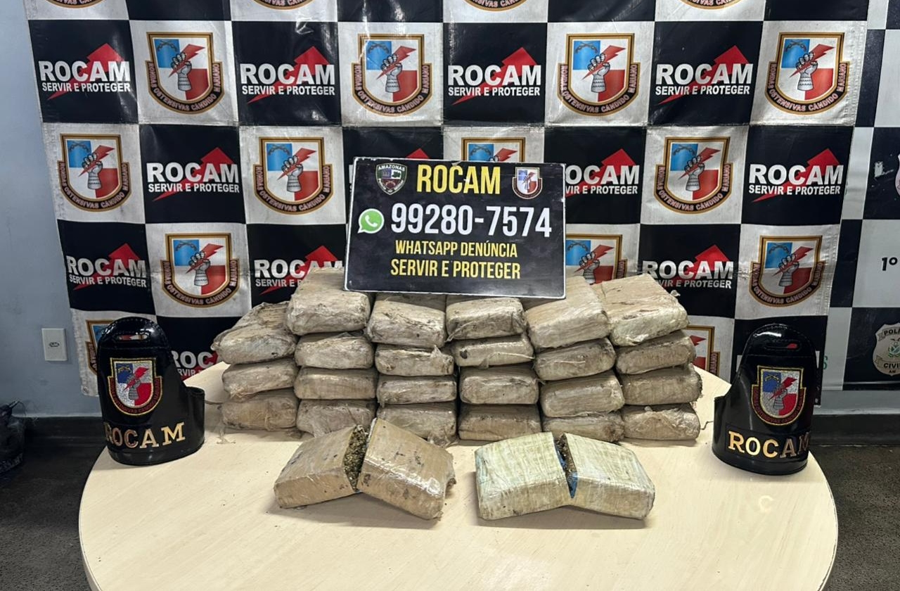 Rocam apreende 25 tabletes de maconha enterradas em residência no Japiim