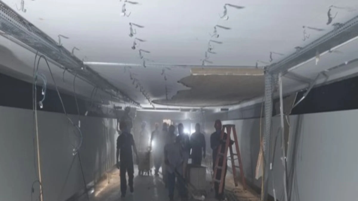 Parte do teto de túnel da Câmara desabou nesta quarta-feira