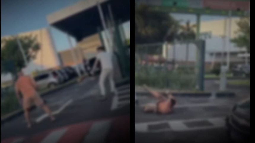 Vídeo: homens trocam socos e pedradas em plena Avenida Djalma Batista, em Manaus