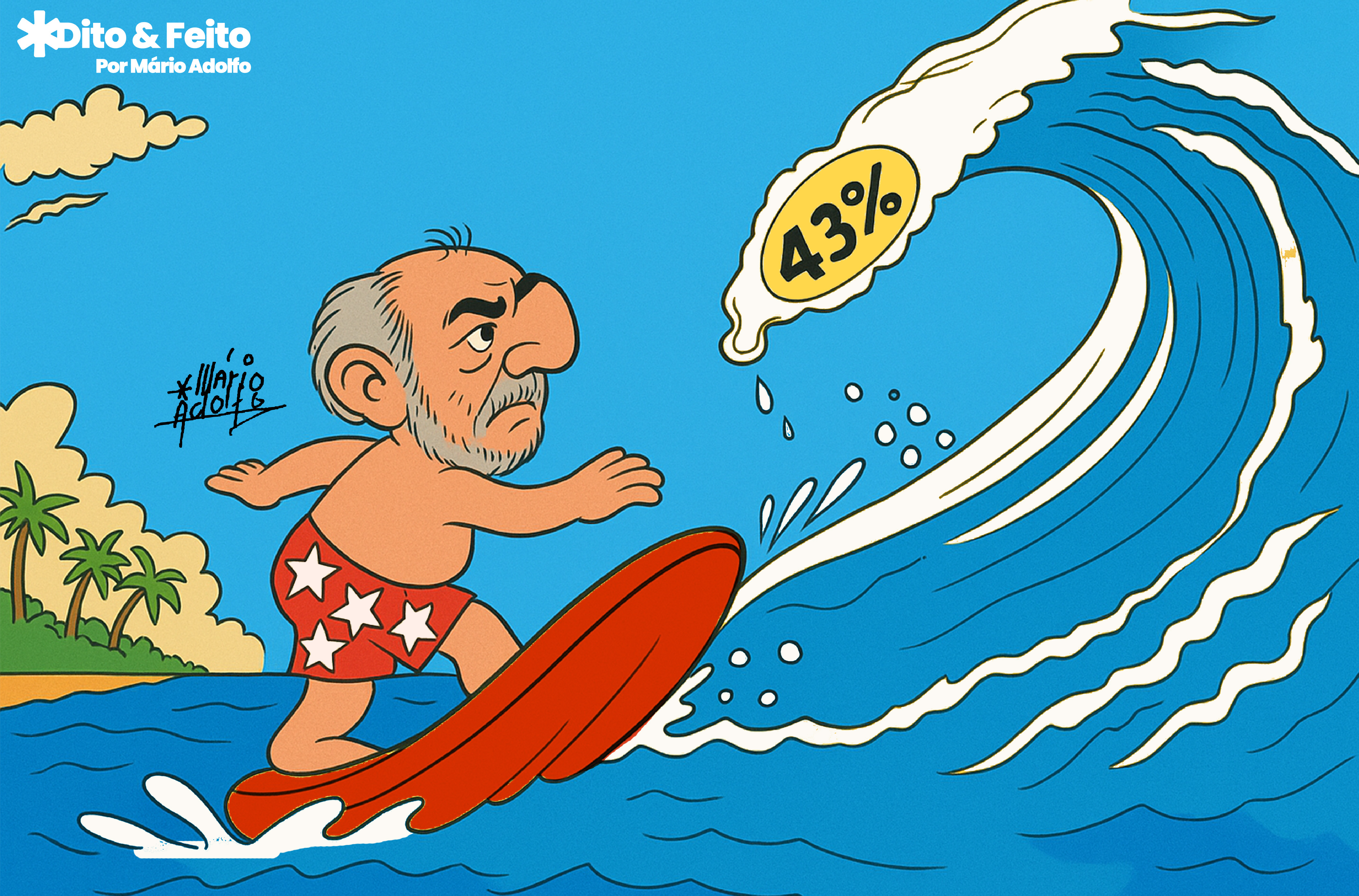 Dito & Feito: TIRO PELA CULATRA – Tarifaço de 50% insuflado pelo clã Bolsonaro turbina a aprovação de Lula, indica Quaest