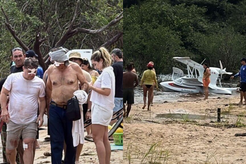 Vídeo mostra queda de avião de pequeno porte cai no Rio Negro