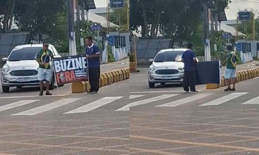 Protesto contra Lula e Ministros do STF reúne duas pessoas em Parintins