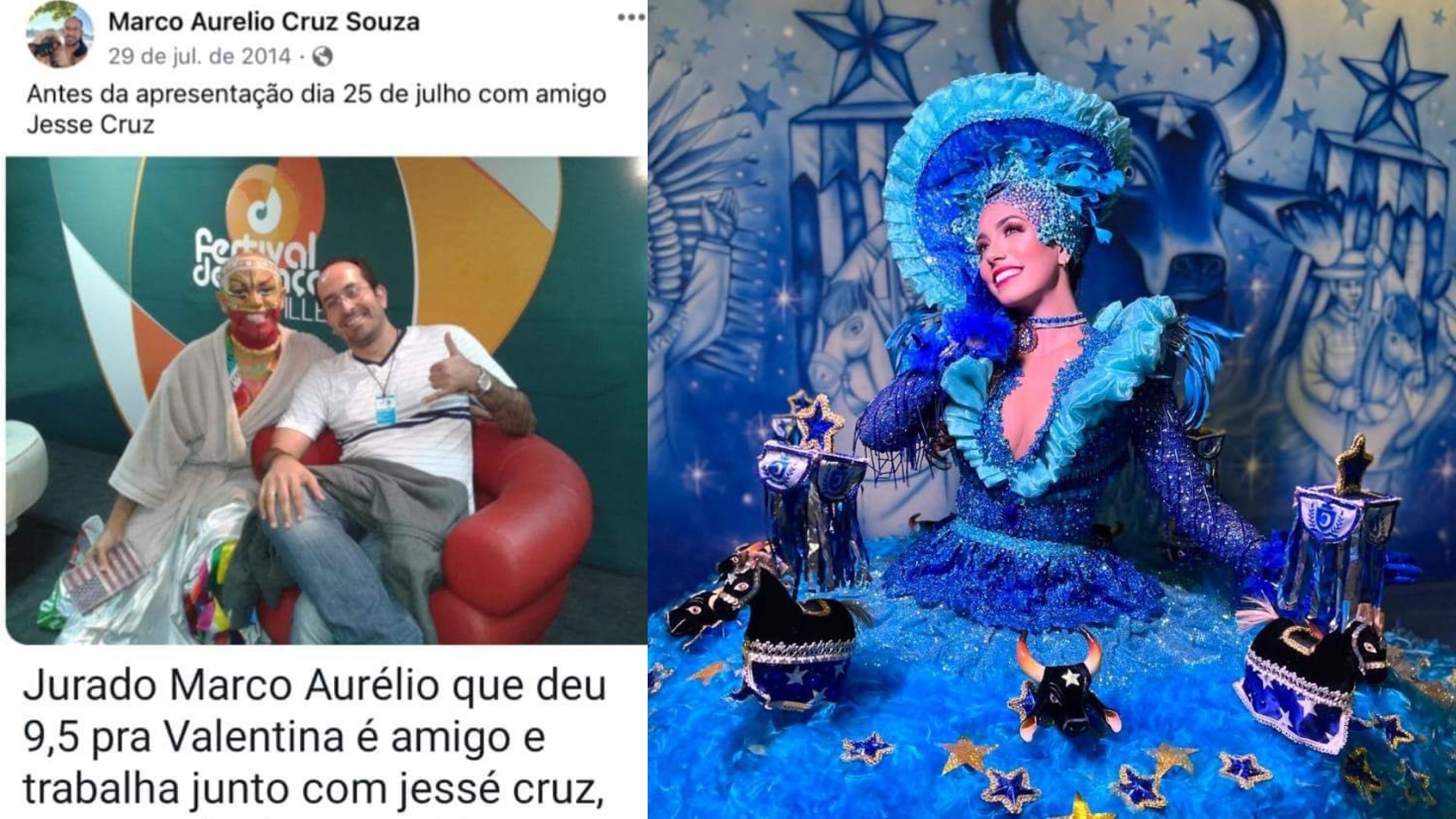Dito & Feito - QUE FLAGRA! – Jurado que deu 9,5 para Valentina, a sinhazinha do boi caprichoso  é amigo pessoal do coreógrafo do Garantido