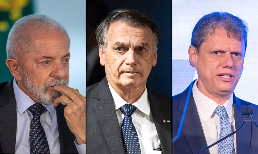 Datafolha: Lula lidera no 1º turno e empata no 2º com Bolsonaro e Tarcísio