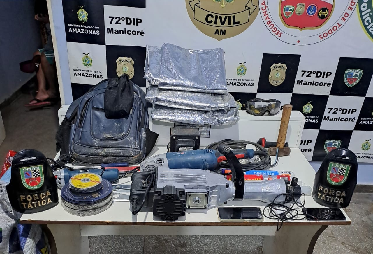 Trio é preso após tentar roubar banco em Manicoré