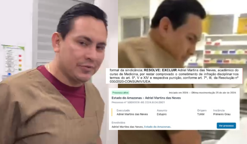 Profissional de saúde acusado de agressão em SPA de Manaus responde processo por estupro