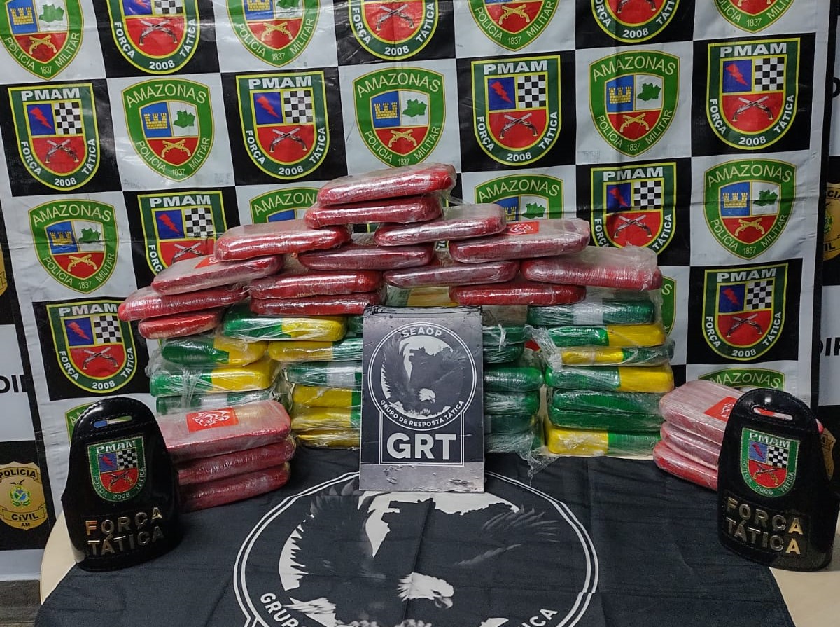 Em maio, SSP-AM apreendeu 70kg de drogas e 16 armas durante operação