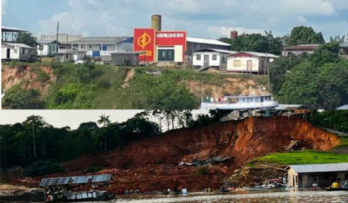 Deslizamento de barranco leva casas e deixa mortos no Amazonas