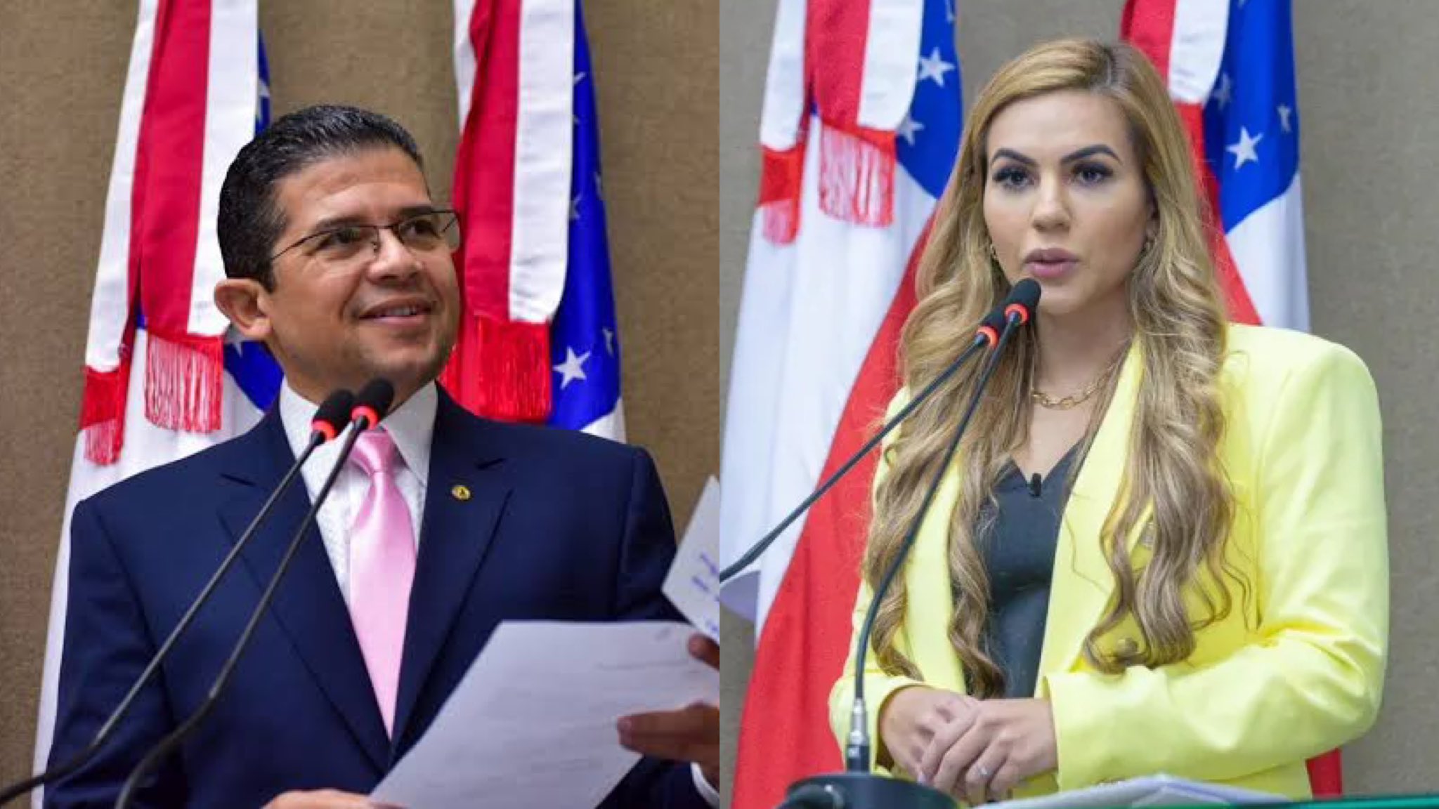 deputados João Luiz (Republicanos) e Débora Menezes (PL)