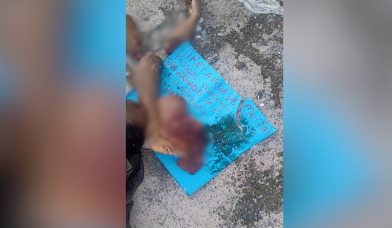 Vídeo: Polícia investiga restos mortais encontrados com bilhete de facção: 'Mexeu com a tropa'