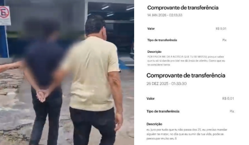 Jovem é preso em Manaus por ameaçar a ex-namorada com mensagens via Pix