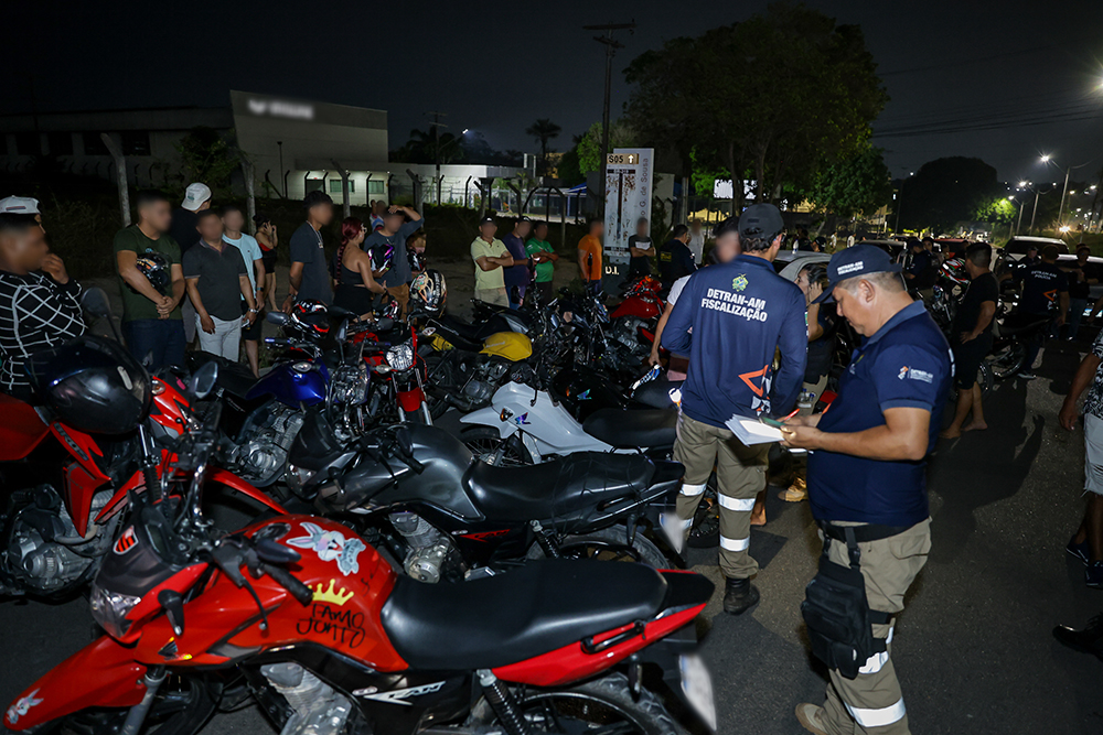 Detran-AM remove 139 motocicletas por perturbação da ordem pública e ‘rolezinhos’