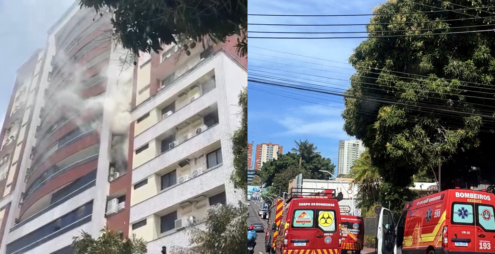 Vídeos: incêndio atinge apartamento no conjunto Vieiralves
