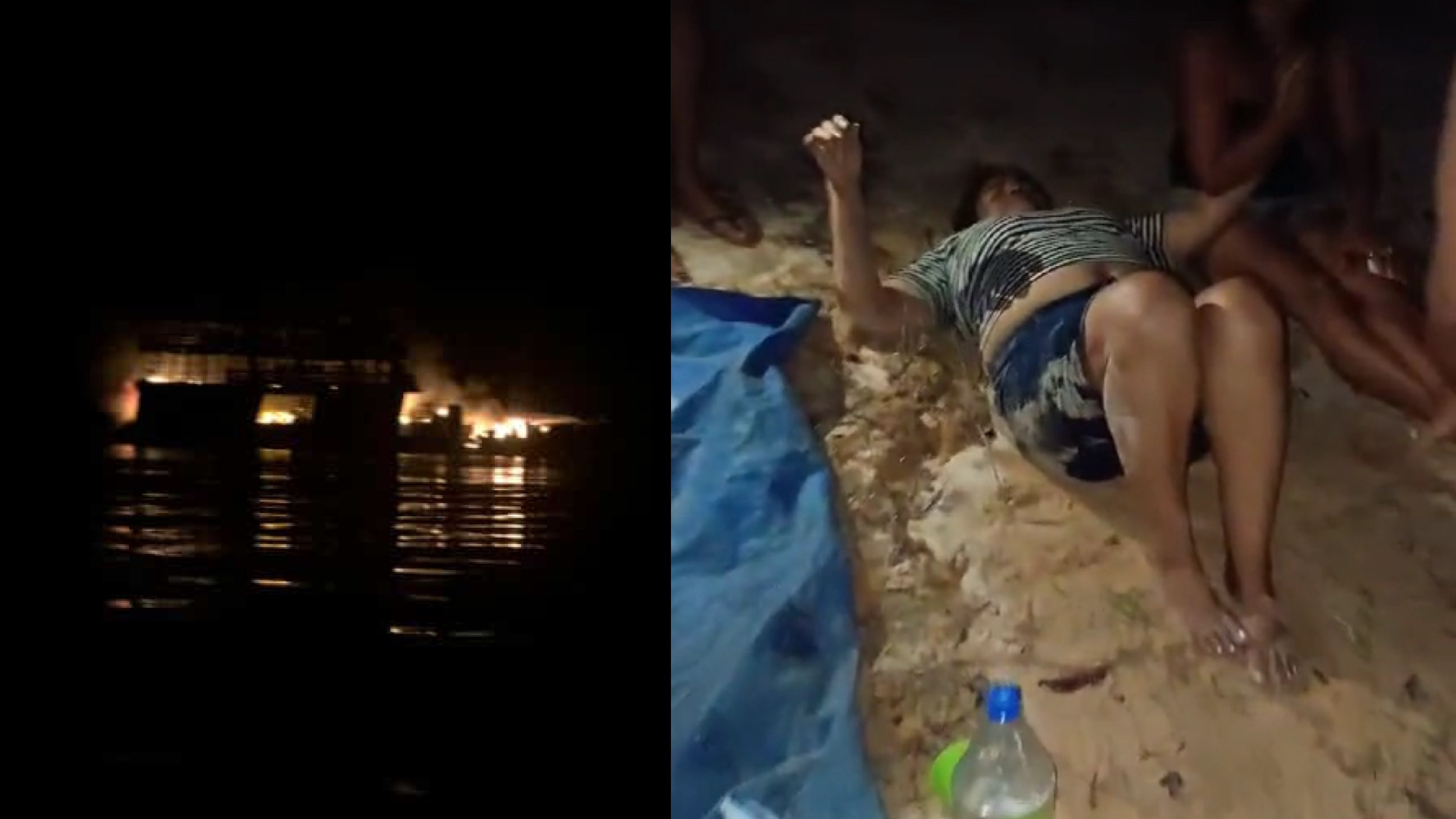 Vídeo: Embarcação que ia para Santa Isabel pega fogo no Amazonas