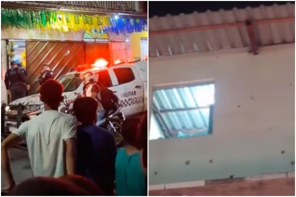 Vídeo: casa de familiares de policial militar é alvo de ataque a tiros em Manaus