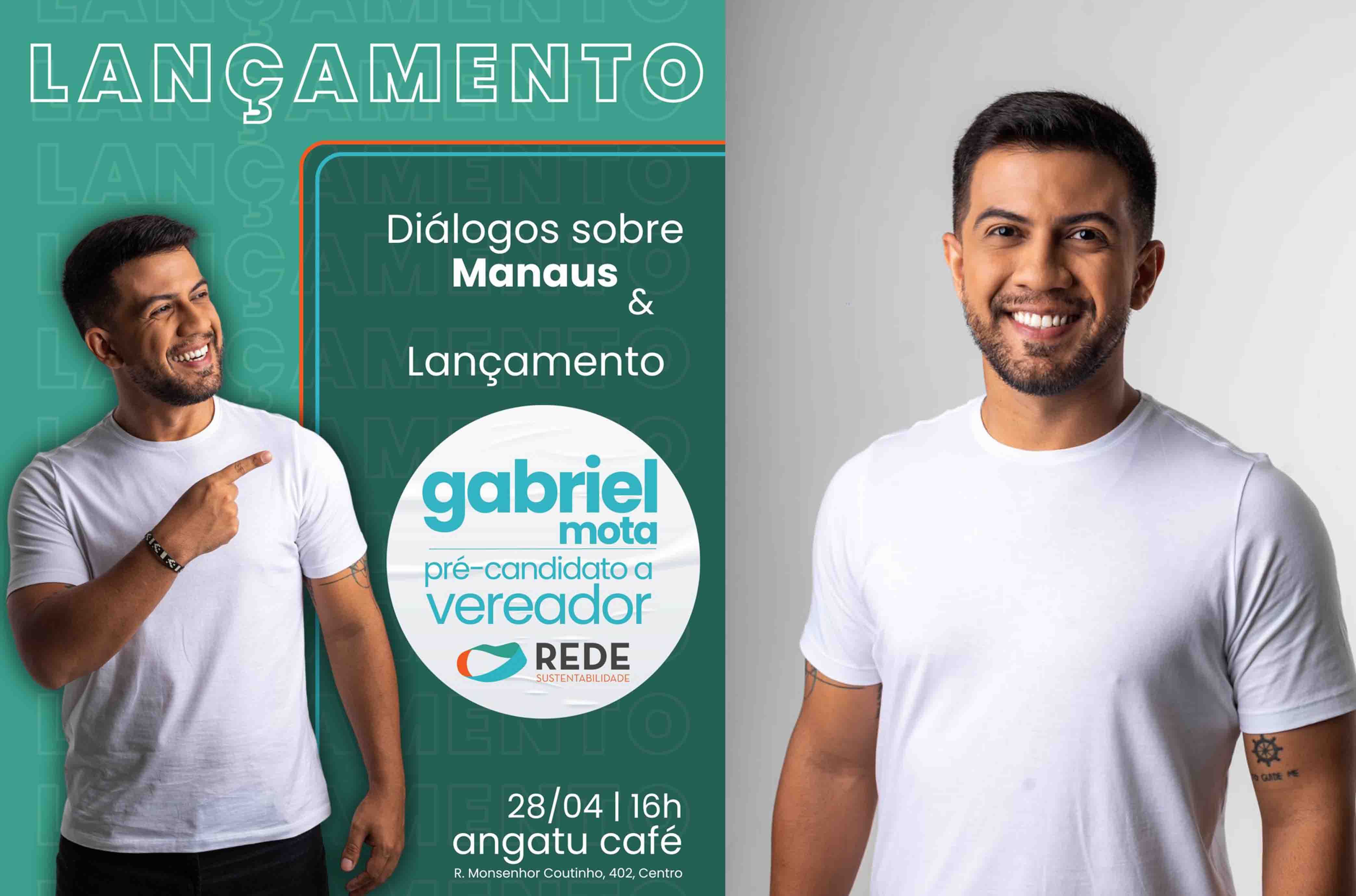 Gabriel Mota tem lançamento de sua pré-candidatura à vereador de Manaus pelo partido REDE