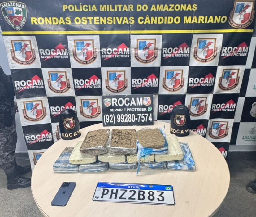Homem é preso com 12 tabletes de maconha no Parque Dez de Novembro