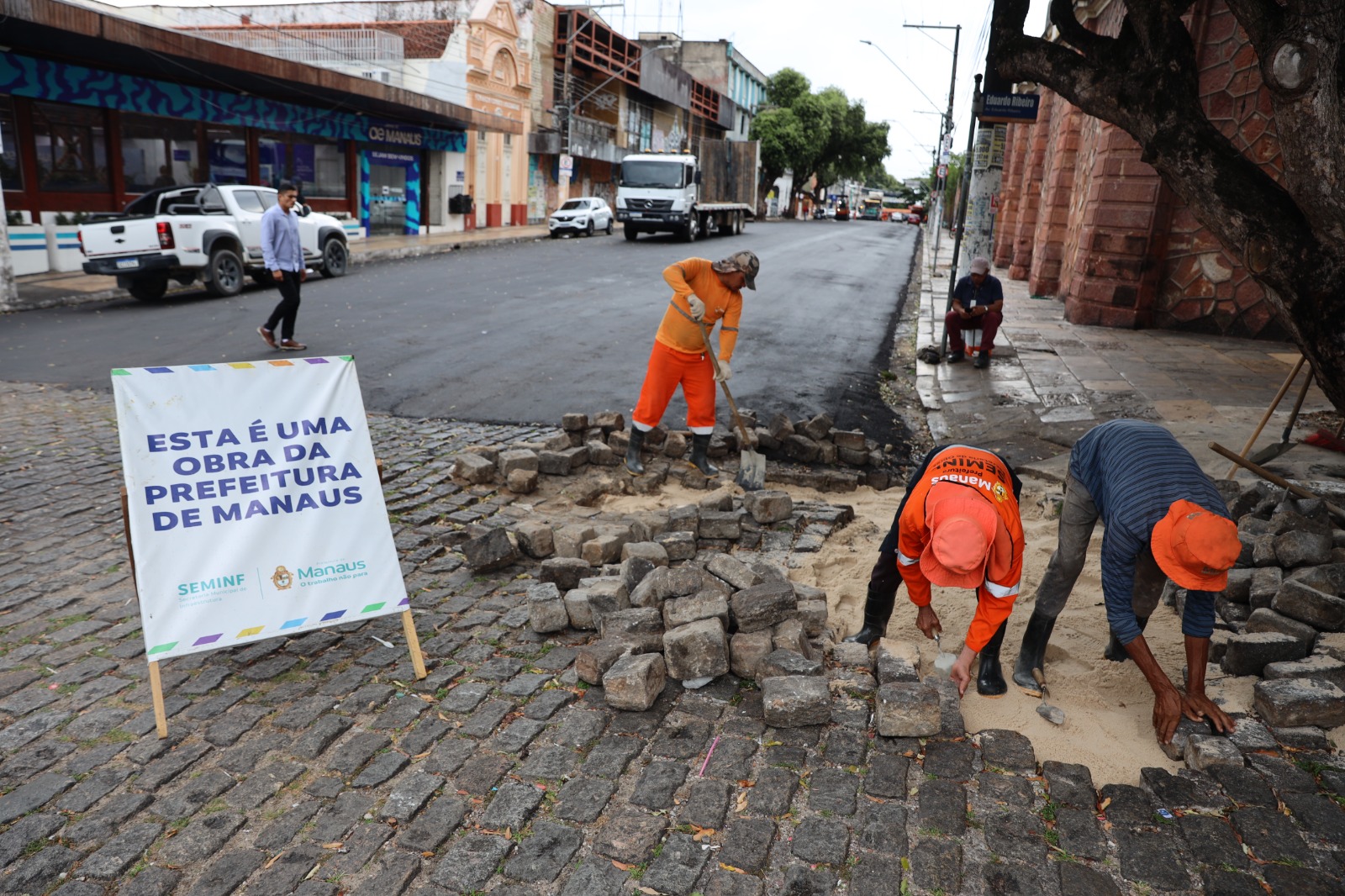 Prefeitura de Manaus requalifica infraestrutura e mobilidade no centro histórico