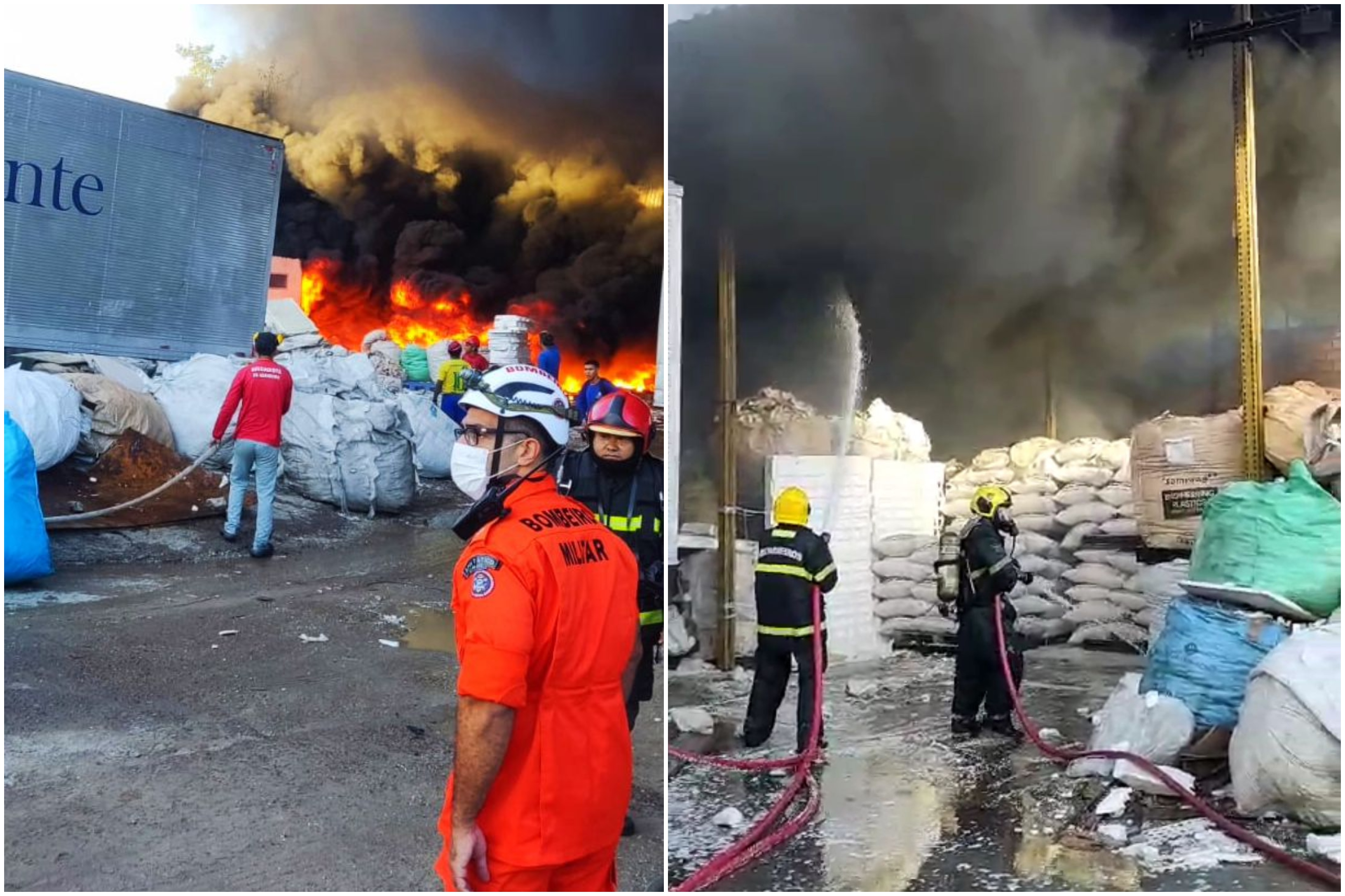 Incêndio atinge galpão de empresa na zona Leste de Manaus