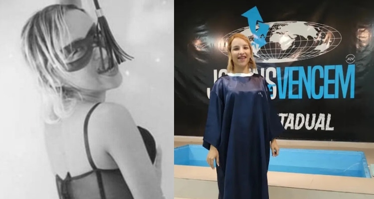 Ex-Arlequina é batizada após largar prostituição; veja