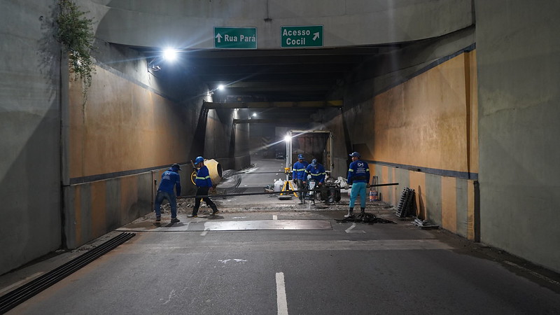 Prefeitura de Manaus inicia implantação de novas tampas do viaduto do São Jorge