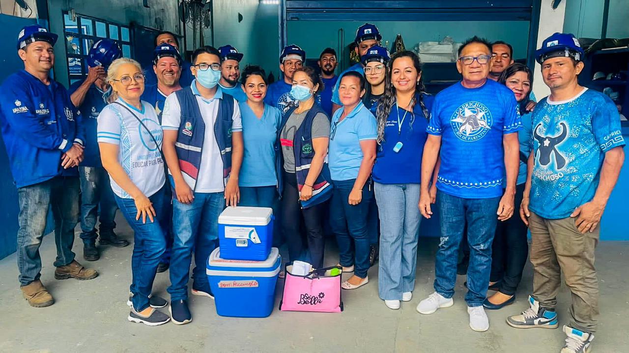 Caprichoso foca nos trabalhadores do galpão com ações de saúde