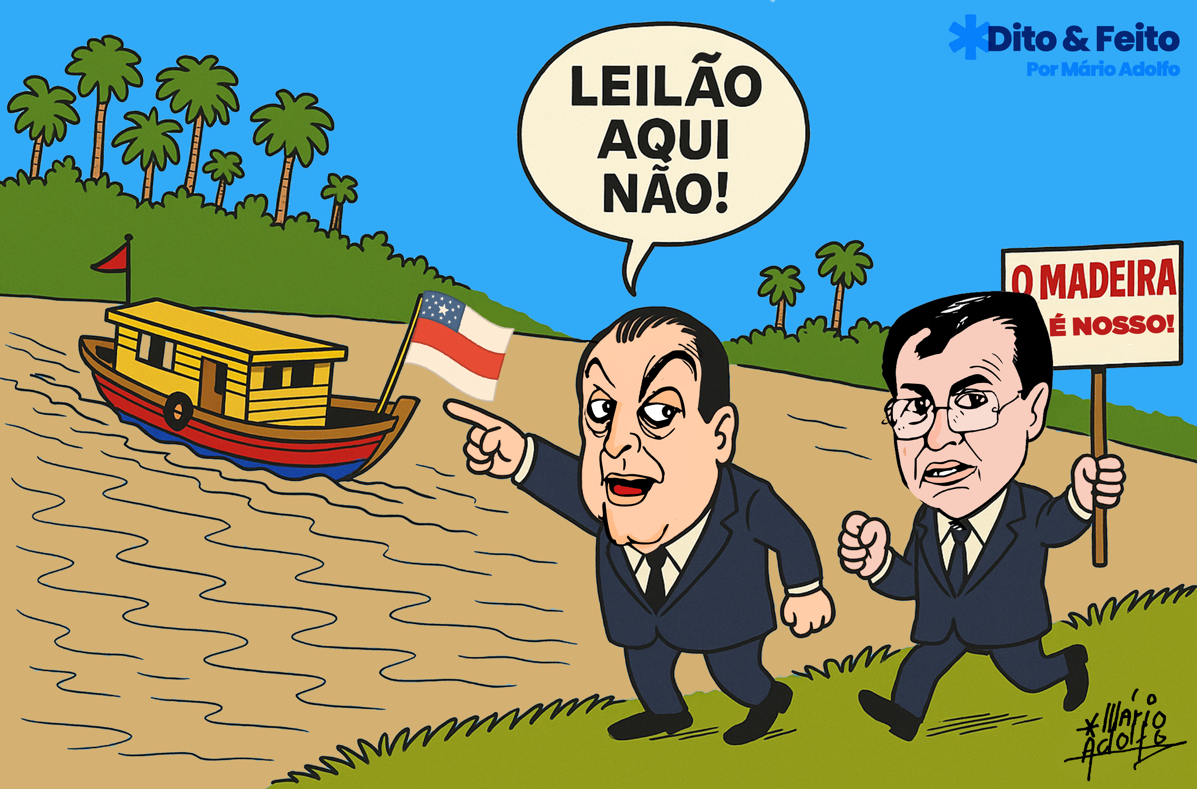 Dito & Feito: BANCADA DE PESO – Omar Aziz e Eduardo Braga travam leilão da Hidrovia do Rio Madeira